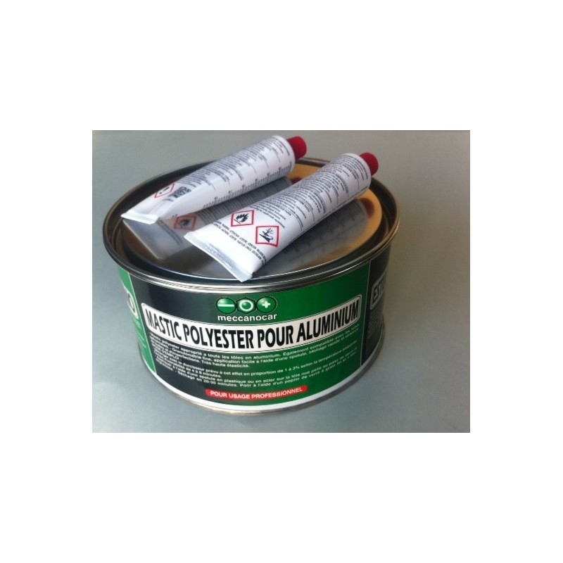 Mastic polyester pour tôles en aluminium