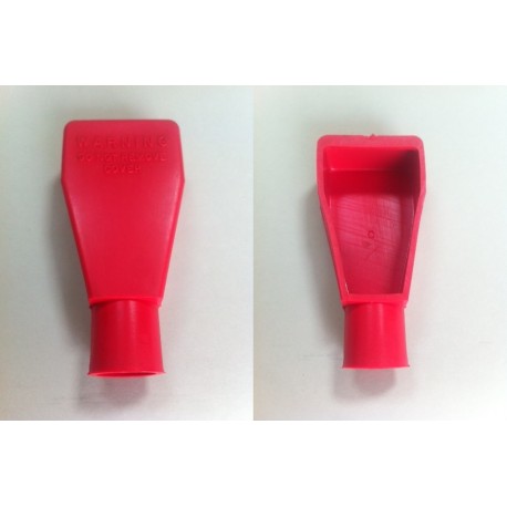 Red PVC Straight Battery Terminal Cover 50-70mm Best of LAND - 1