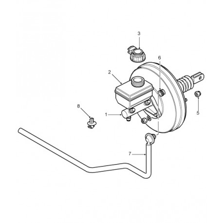 DEFENDER TD5 hose brake vacuum - LHD Land Rover Genuine - 1