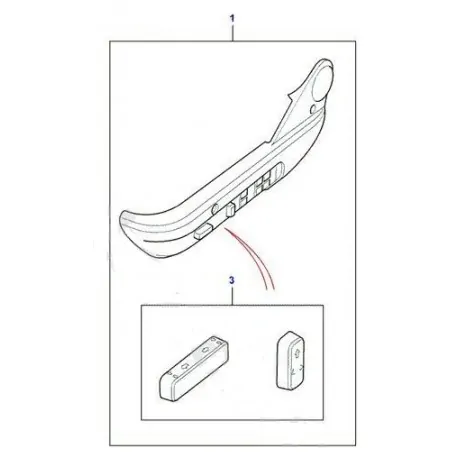Paire de boutons de commande de sièges électriques avant de RANGE ROVER P38