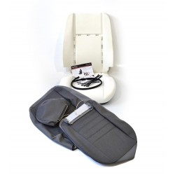 Denim twill vynil seat trim cover kit - front