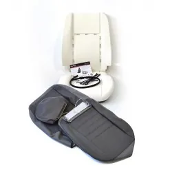 Denim twill vynil seat trim cover kit - front