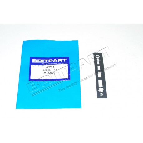 DEFENDER Dash Binnacle Heater & Fan Control Labels - OEM
