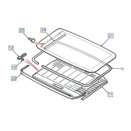 Joint de toit ouvrant de FREELANDER 1 5 portes