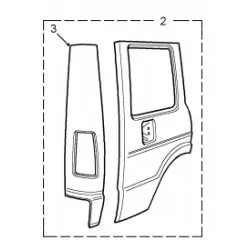 DISCOVERY 1 5 doors rear body side - RH