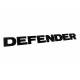 Bonnet badge letters DEFENDER in gloss black