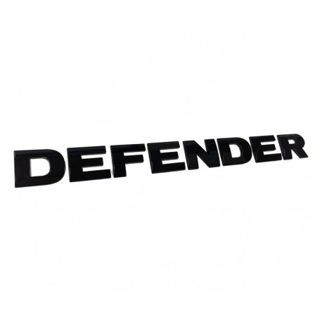 Autocollant de capot DEFENDER en relief noir Gloss