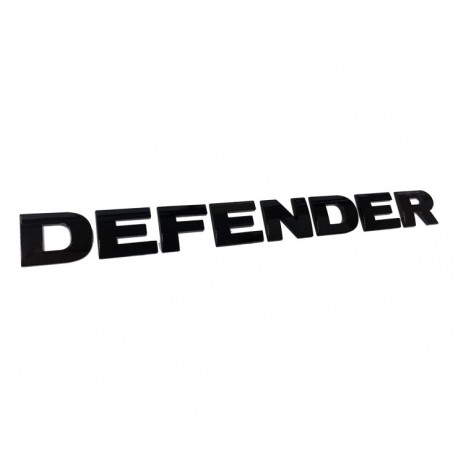 LAND ROVER DEFENDER 90 110 3D GLOSS BLACK BONNET BADGE LETTERING LETTERS