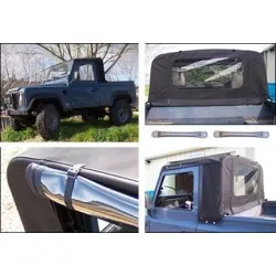 Bâche noire pour cabine pick-up de Defender 90/110 jusqu'au 300TDI - PREMIUM - STAYFAST