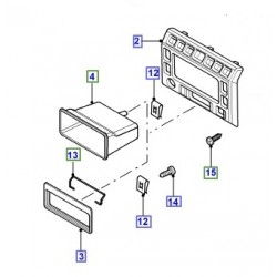 DEFENDER TD5 radio facia trim - Metallic Brunel