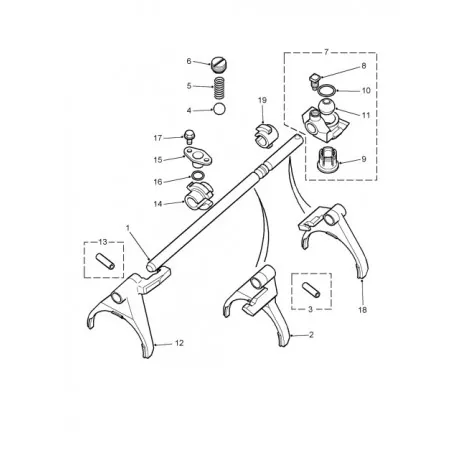 DISCOVERY 2 selector shaft assembly