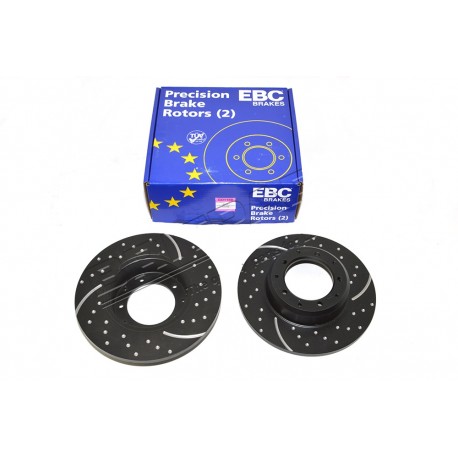 PAIRE DE DISQUES DE FREIN ARRIERE RAINURES DEFENDER - EBC