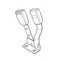 DEFENDER TD5 seat belt assy short - LH