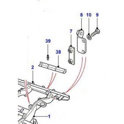 Kit de fixation de charnière sur hayon bas de SERIE et DEFENDER