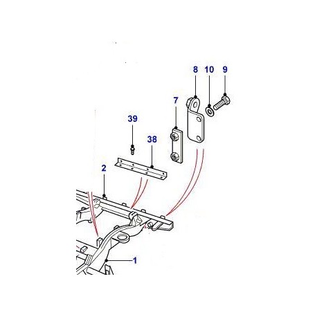 SERIES and DEFENDER tailgate hinge fitting kit