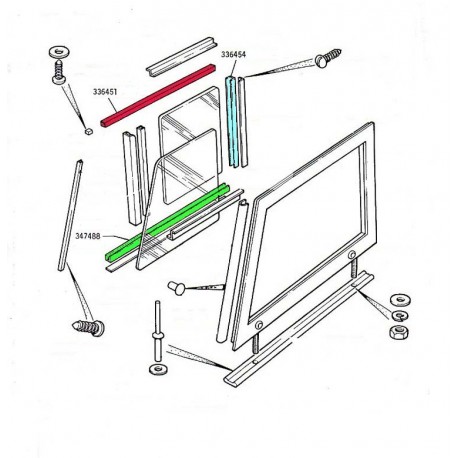 Kit glissières vitres portières AVANT LR 88/109 SIII