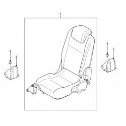 Cover seat back LH