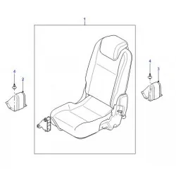Cover seat back LH