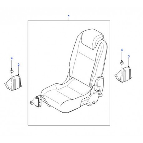 Cover seat back LH