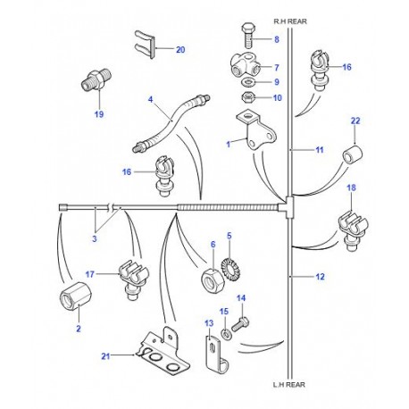 Brake pipe valve to rear Def 90 300tdi