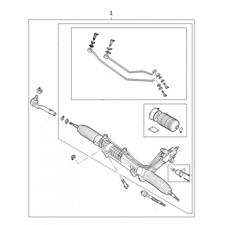 RANGE ROVER L322 steering gear assy