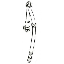 FREELANDER 1 5 doors front seat belt - black- 2004