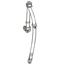 FREELANDER 1 5 doors front seat belt - black- 2004