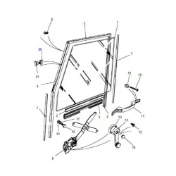 Channel front door glass Defender - rear vertical