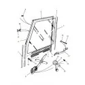 Channel front door glass Defender - rear vertical