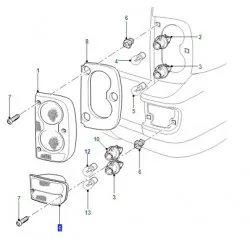 BULB HOLDER DOUBLE POLELAMP REAR FOR FREELANDER 1
