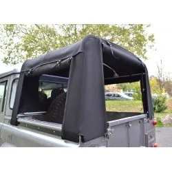 Bâche avec fenêtres couleur sable pour DEFENDER 110 TD5 CREW CAB