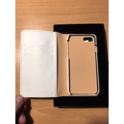 Coque à clapet blanche en cuir pour IPHONE 7