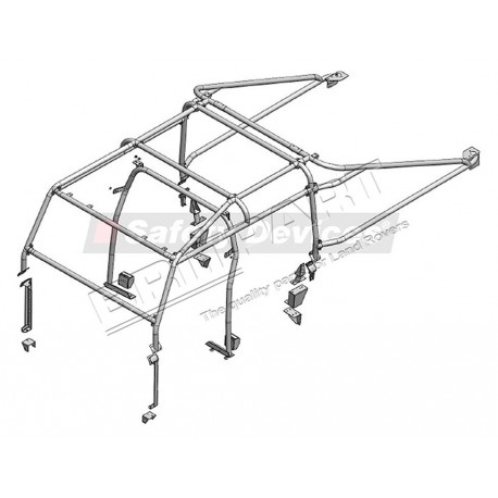 DEFENDER 130 Double Cab High Capacity Pick Up Multi Point Bolt-in Roll Cage