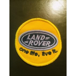 LAND ROVER one life embroidered badge - yellow, green and silver