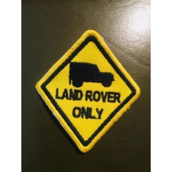 Ecusson LAND ROVER ONLY - Noir et jaune