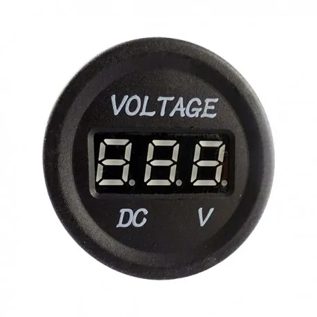Voltmètre éclairé avec écran LCD 12V - 24V