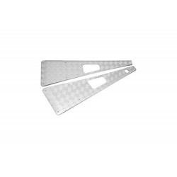 Silver chequer plate wing tops LH aerial hole Pre 2007 Defenders