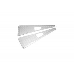 Silver chequer plate wing tops no aerial hole Pre 2007 Defenders