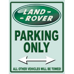 Plaque metal Land rover Parking only 30x40cm