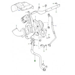 DEFENDER 2.2 TD4 PUMA oil feed pipe to turbo - GENUINE