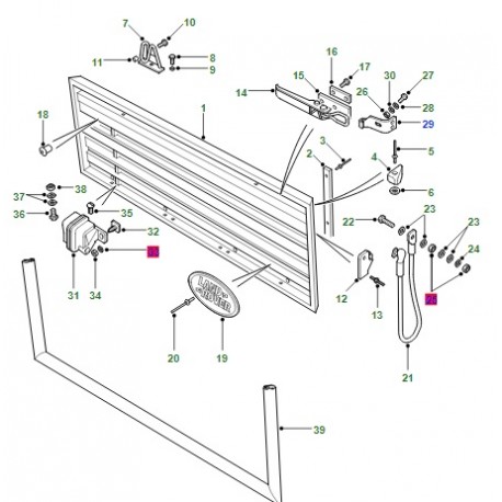 DEFENDER 110-130 HCPU tailgate screw