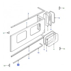 DEFENDER 110 HARD TOP glass body side panel fixed