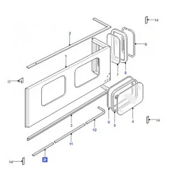 DEFENDER 110 HARD TOP glass body side panel fixed