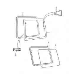 DISCOVERY 1 3 doors rear quarter glass tinted - LH