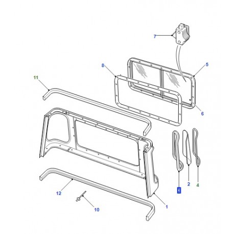 Vitre coulissante de cabine pick-up de DEFENDER - GENUINE