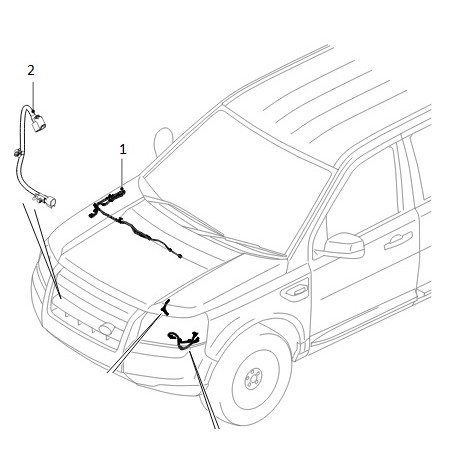 Câblage électrique de gicleur de lave-glace chauffé FREELANDER 2 - GENUINE