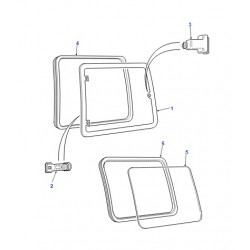 Vitre arrière droite sans antenne de DISCOVERY 1 3 portes - GENUINE