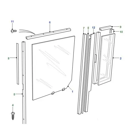 Petite vitre teintée de porte arrière de DEFENDER 110-130 - GENUINE
