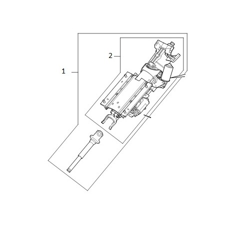 Colonne de direction partie haute de RANGE ROVER L322 - GENUINE