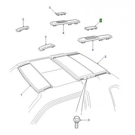 Pièce de finition de toit ouvrant de FREELANDER 1 3 portes - GENUINE